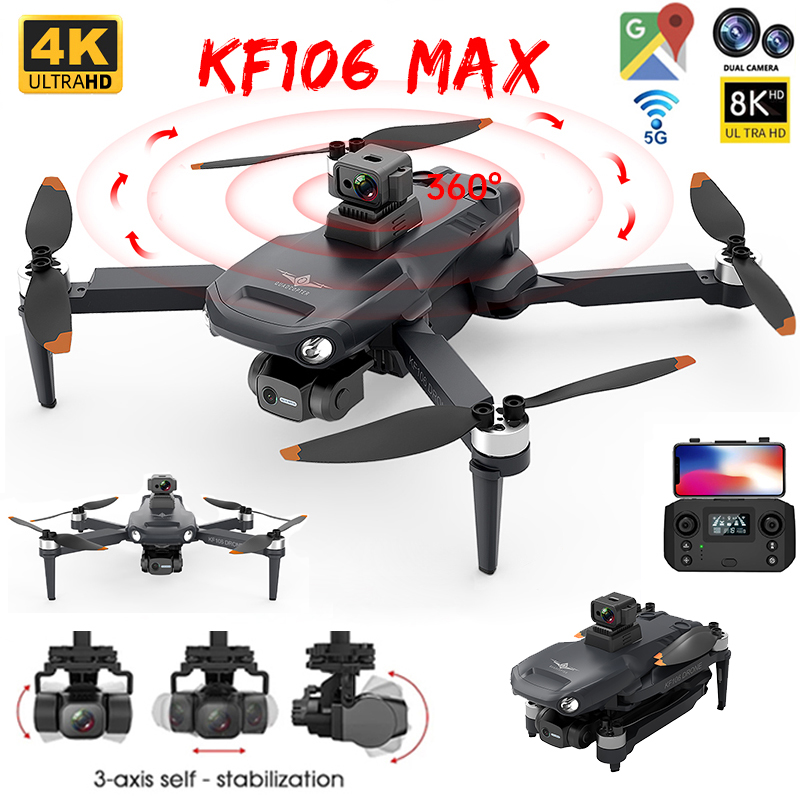 Drone Surveying - Drone professionnel KF106 Max 8K, WIFI