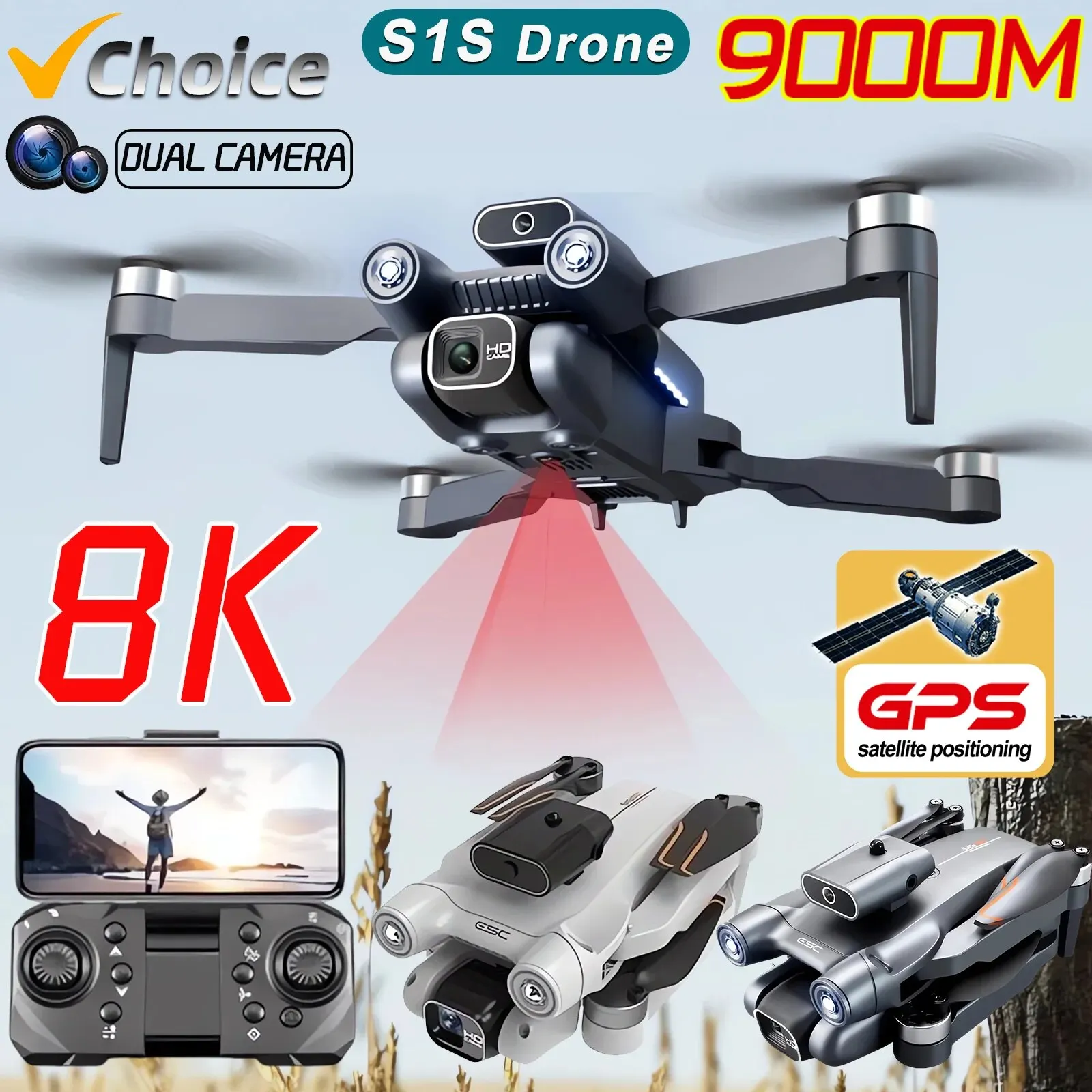 Drone Mapping - S1S 5G GPS Drone Caméra 8K,