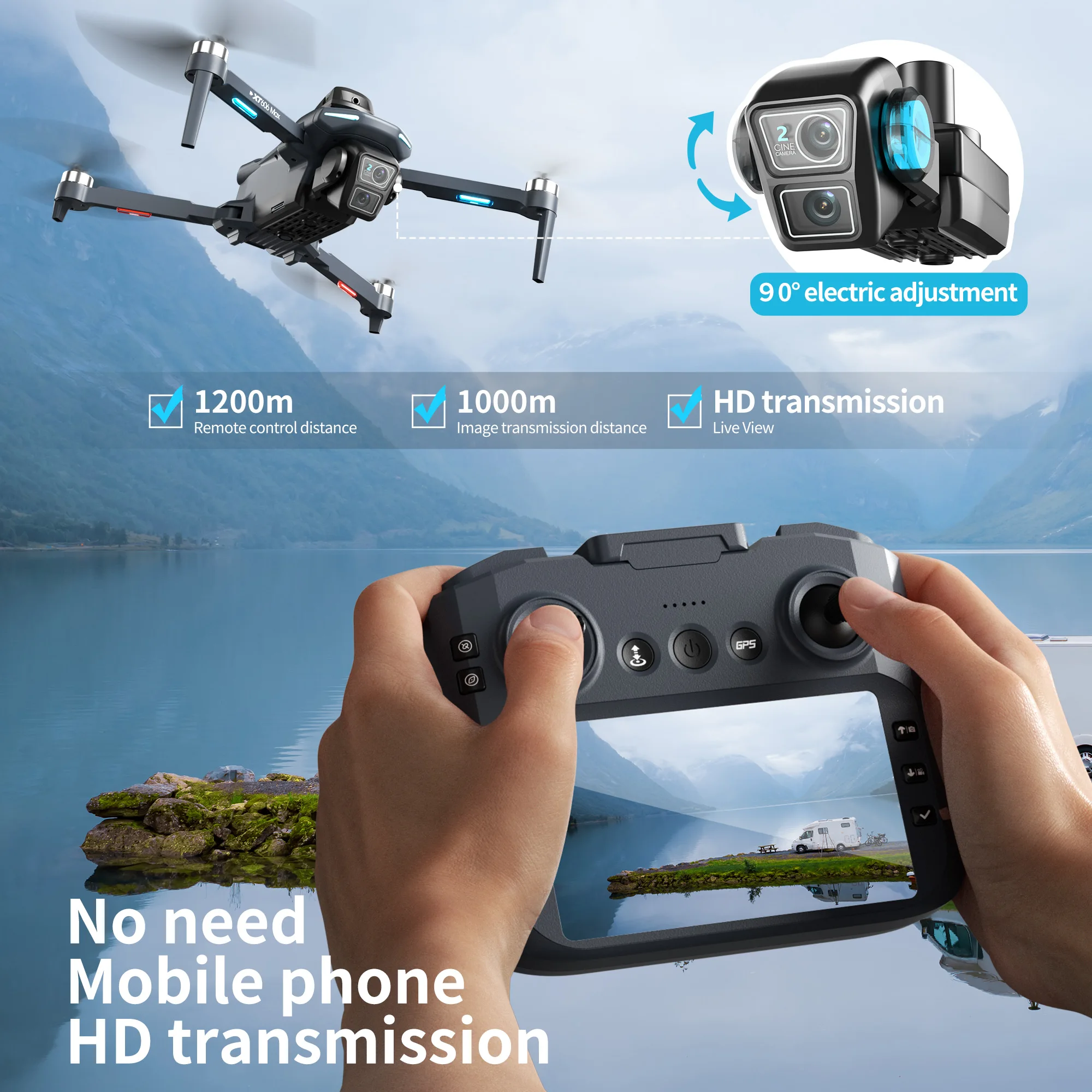 Drone GPS Original XT606 MAX 4 - Drone Surveying avis et prix