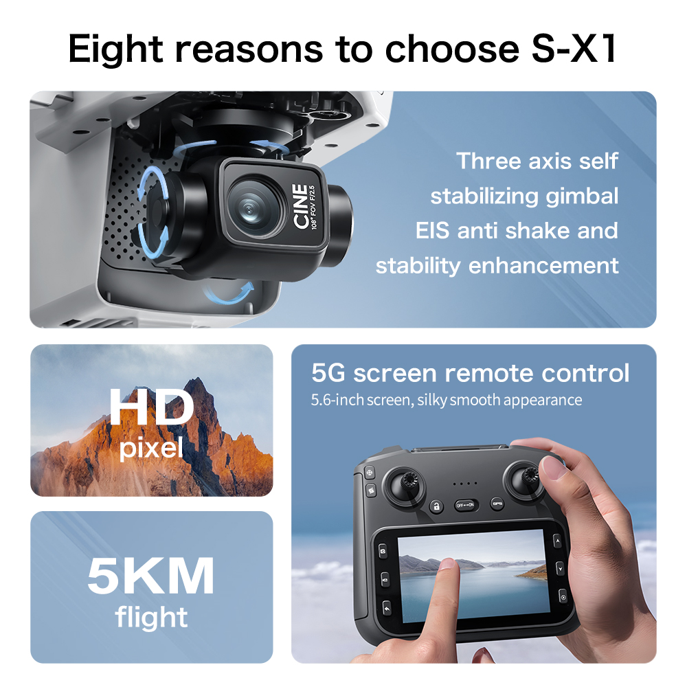 Drone GPS S-X1 MAX avec cardan - Drone Surveying avis et prix