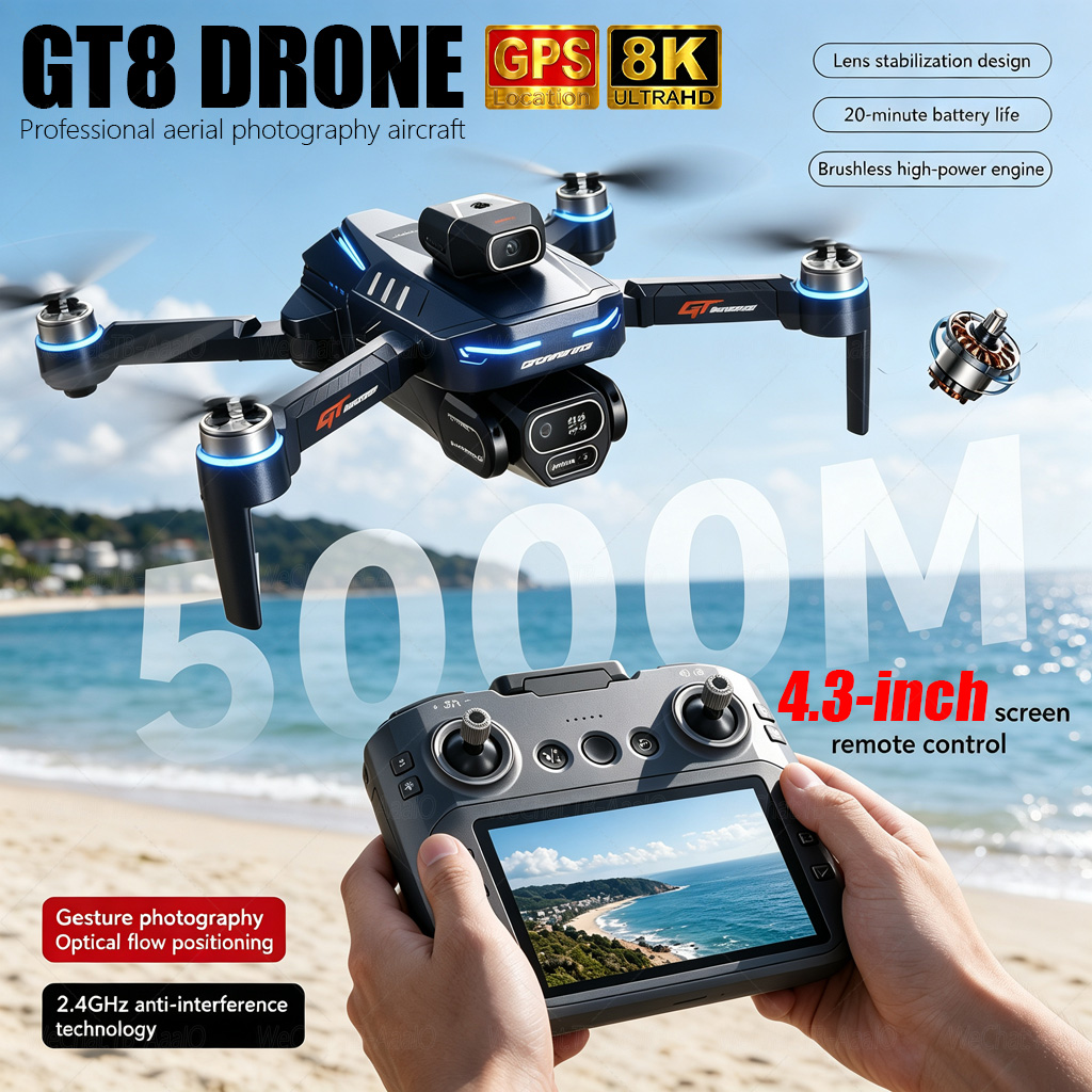 NOUVEAU Drone RC GT8 HD 4K Pro - Drone Mapping avis et prix